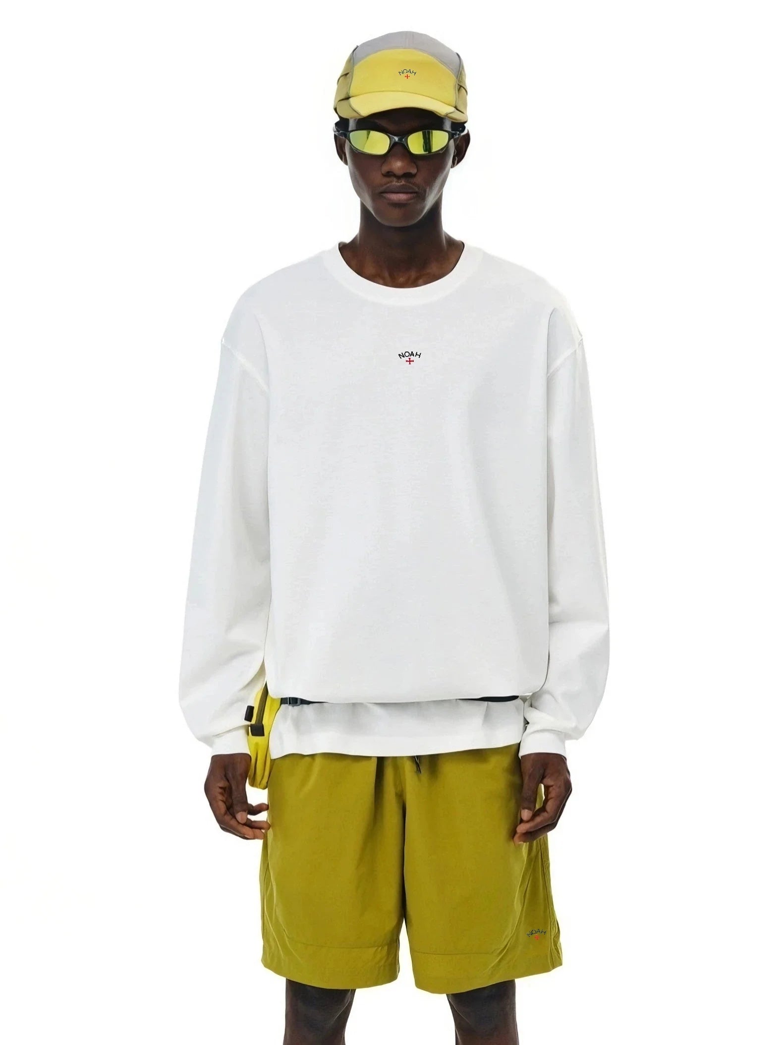 NOAH MARS Autumn New Product Chest Embroidered Small Logo Cross Simple American Leisure Trend Long Sleeve T-shirt for Men