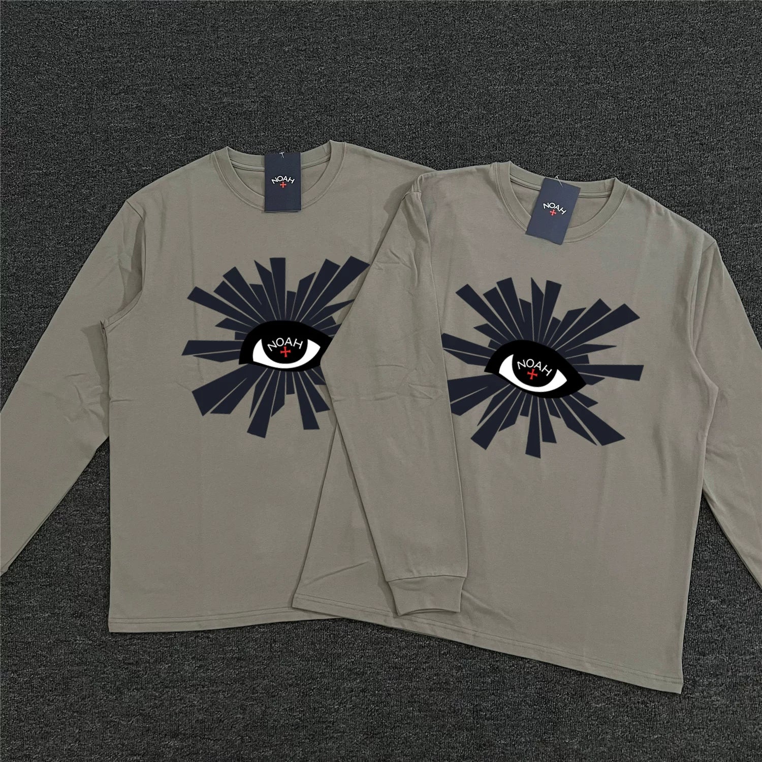 NOAH American fashion brand Truth Eye heavyweight pure cotton long sleeved T-shirt for men and women, loose top base shirt for couples