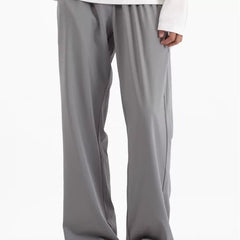 NOAH MARS American style vintage style ice leather slightly flared knife pants with cool feeling, sporty and casual quick drying pants, fitness pants