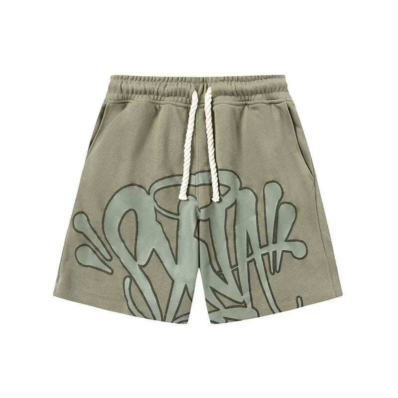 Syna World Graphic Fleece Shorts (Sage Green / Grey)