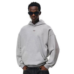 NOAH MARS niche trendy brand chest badge embroidered cross American casual thread splicing hooded sweatshirt
