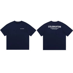 Cole Buxton Navy Minimalist Chest & Back Logo T-Shirt