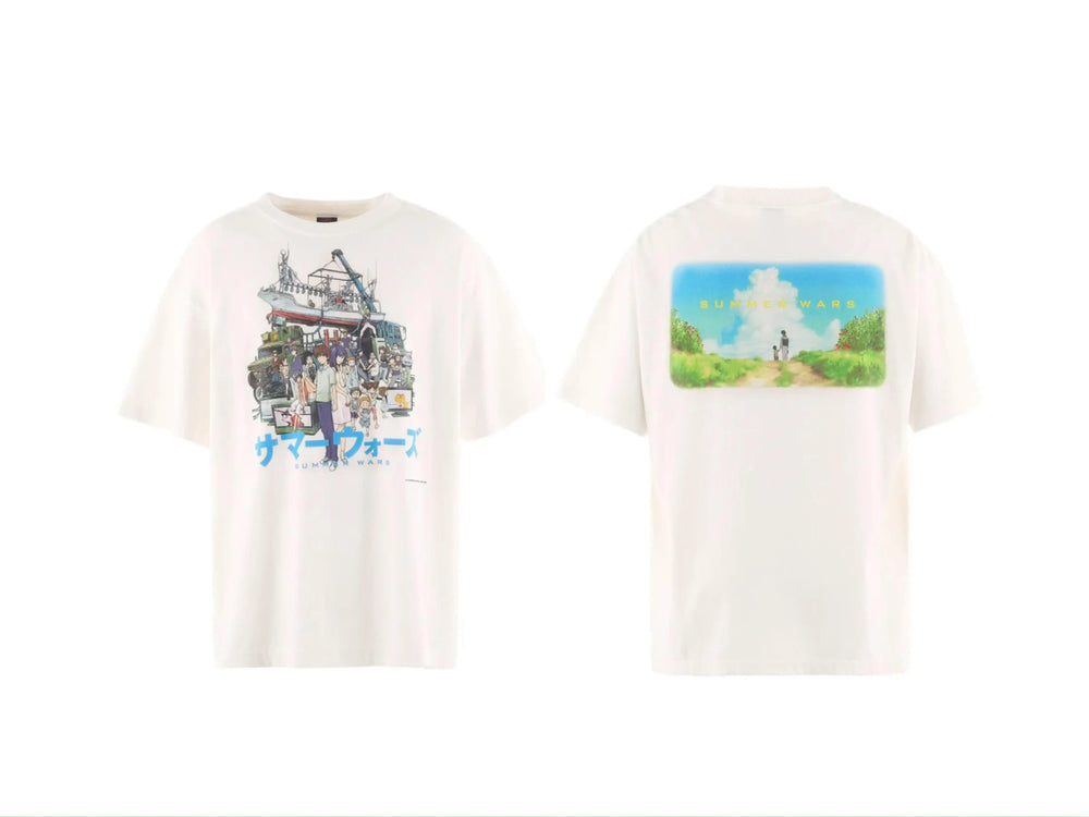 Saint Michael x Summer Wars Anime Collaboration Vintage T-Shirt - Off-White