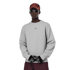 NOAH MARS niche trendy brand chest badge embroidered cross American casual thread splicing round neck sweatshirt
