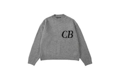 Cole Buxton Gray Side Italic CB Logo Sweatshirt