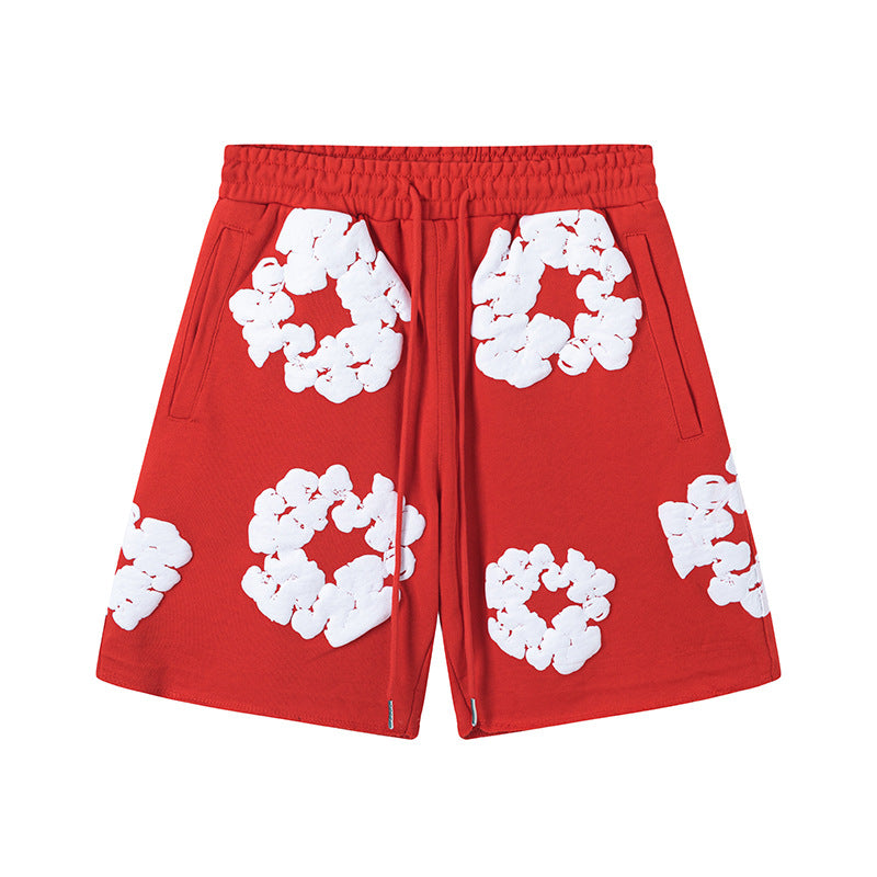 Denim Tears Cotton Wreath Shorts - Red