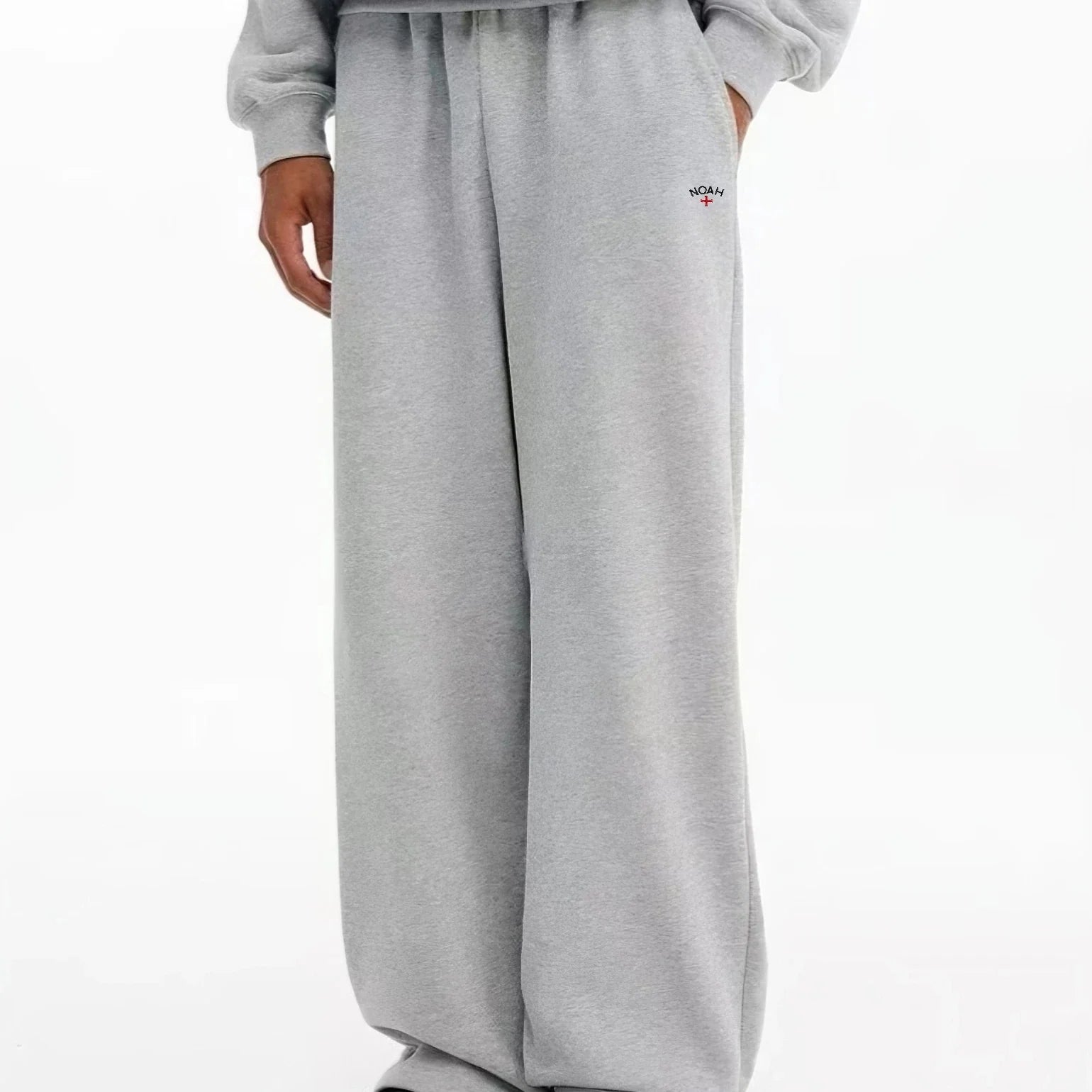 NOAH MARS logo embroidered cross looped micro flared sweatpants, sports and casual pants, men's versatile pants