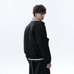 NOAH MARS American casual old money style pattern deconstruction splicing cotton coat versatile men's short jacket cotton coat