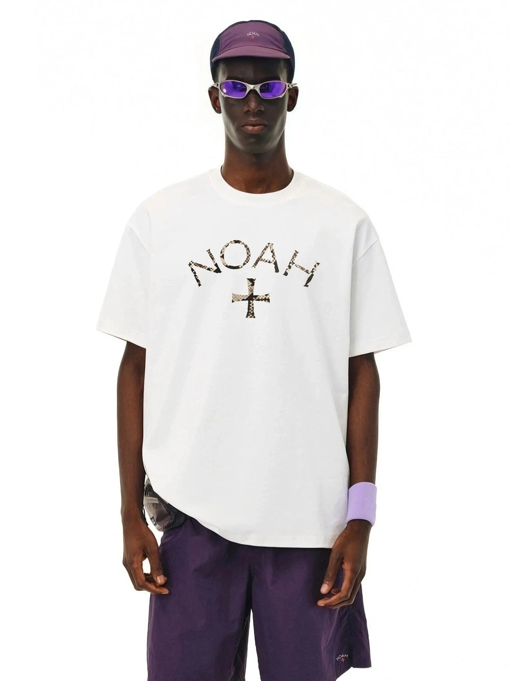NOAH MARS Small Fashion Brand python cross American casual loose China-Chic antibacterial cotton short sleeve T-shirt men