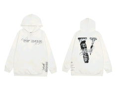 Vlone x Pop Smoke "Faith" Tribute Graphic Hoodie - White