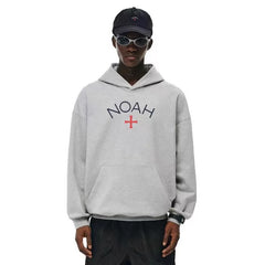 NOAH MARS gray cross first generation trendy brand American casual simple and versatile men's trendy hooded sweatshirt