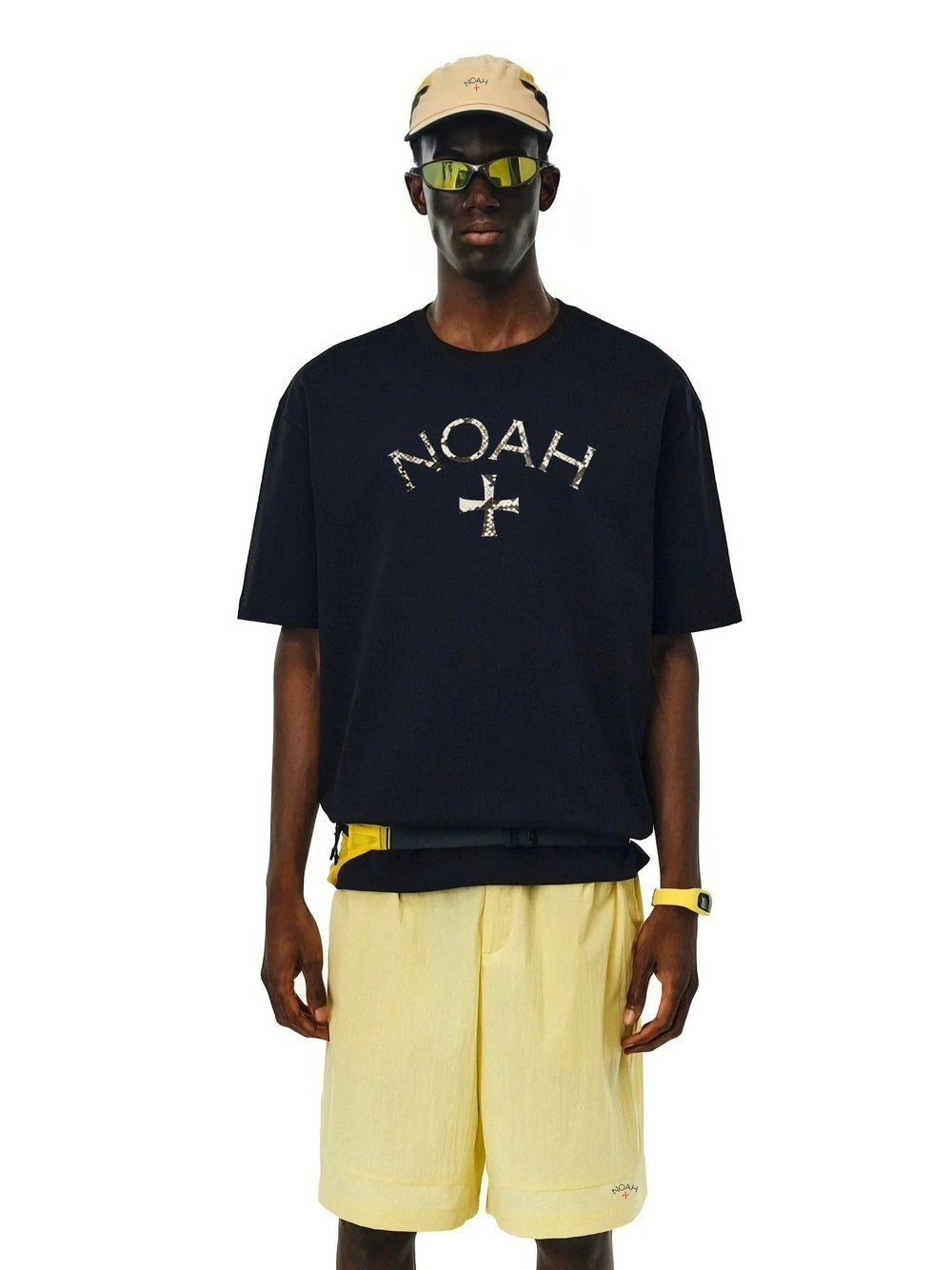 NOAH MARS Small Fashion Brand python cross American casual loose China-Chic antibacterial cotton short sleeve T-shirt men