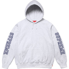 Supreme Sleeve Logo Hooded Sweatshirt - Heather Grey