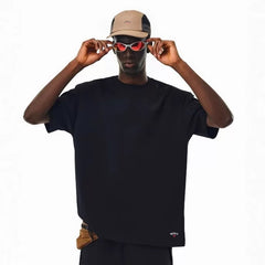 NOAH MARS Embroidered Small Cross at the Left Bottom, Simple and Versatile Casual Men's Cotton Trendy Short Sleeve T-shirt