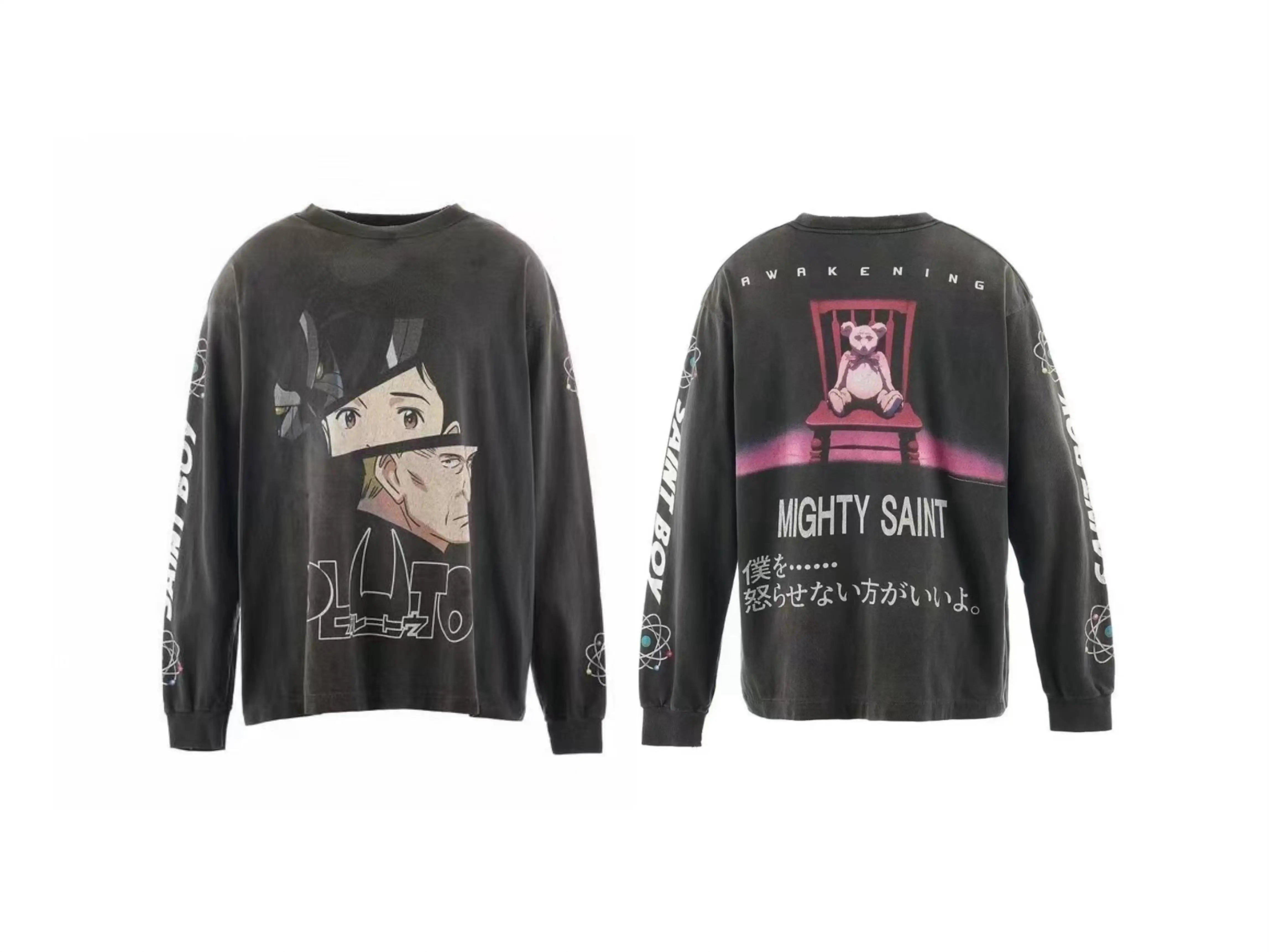 Saint Michael x PLUTO Anime Long Sleeve - Black