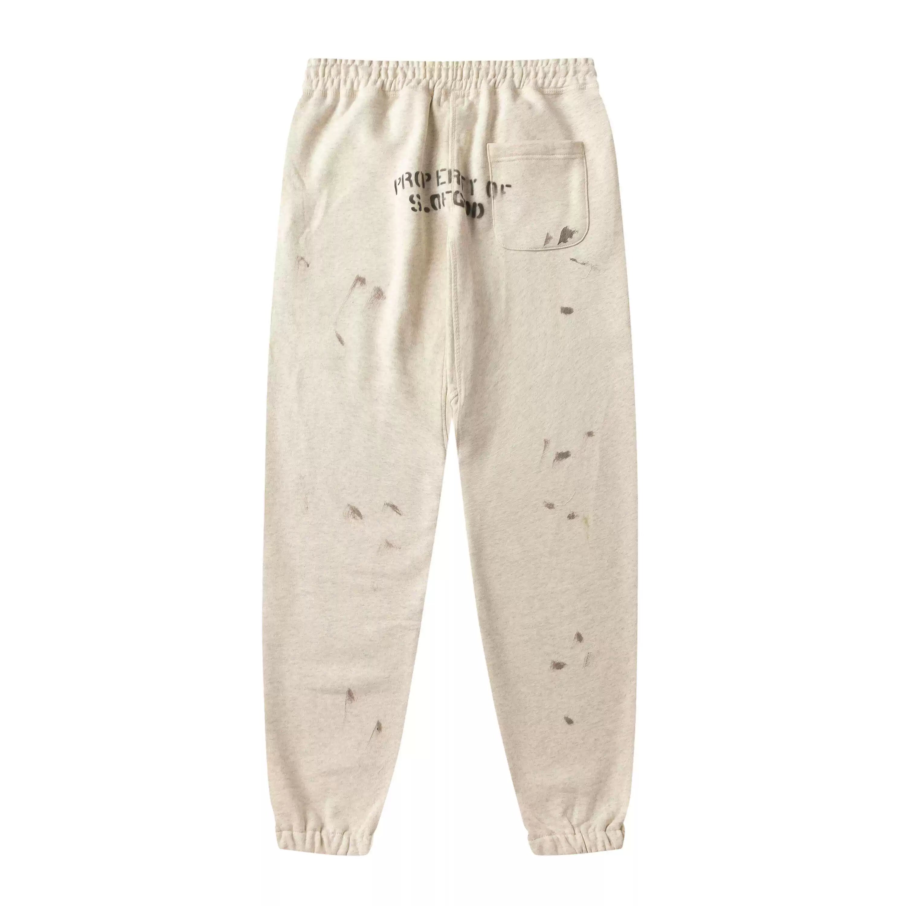 Saint Michael Distressed Graphic Sweatpants - Off-White
