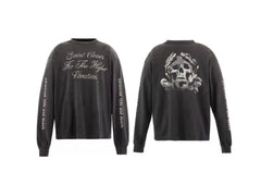 Saint Michael Skull & Script Long Sleeve - Black