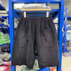 Saint Michael Bold Orange "SAINT" Shorts - Black