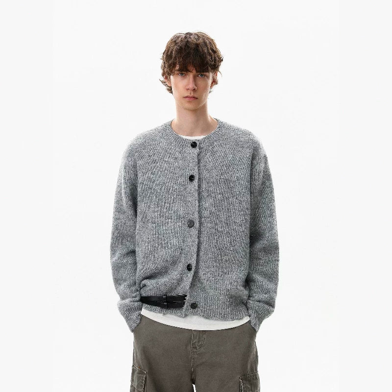 NOAH MARS American casual new rich old money style wool cardigan autumn and winter button coat knitted sweater men
