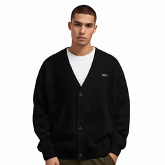 NOAH MARS Embroidered Small Logo Cross Button V-neck Woolen Circle Knitted Sweatshirt Sweatshirt Trendy Taoist Robe cardigan Coat
