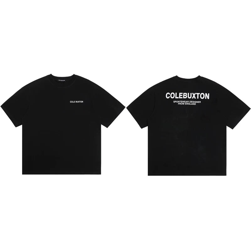 Cole Buxton Black Minimalist Chest & Back Logo T-Shirt