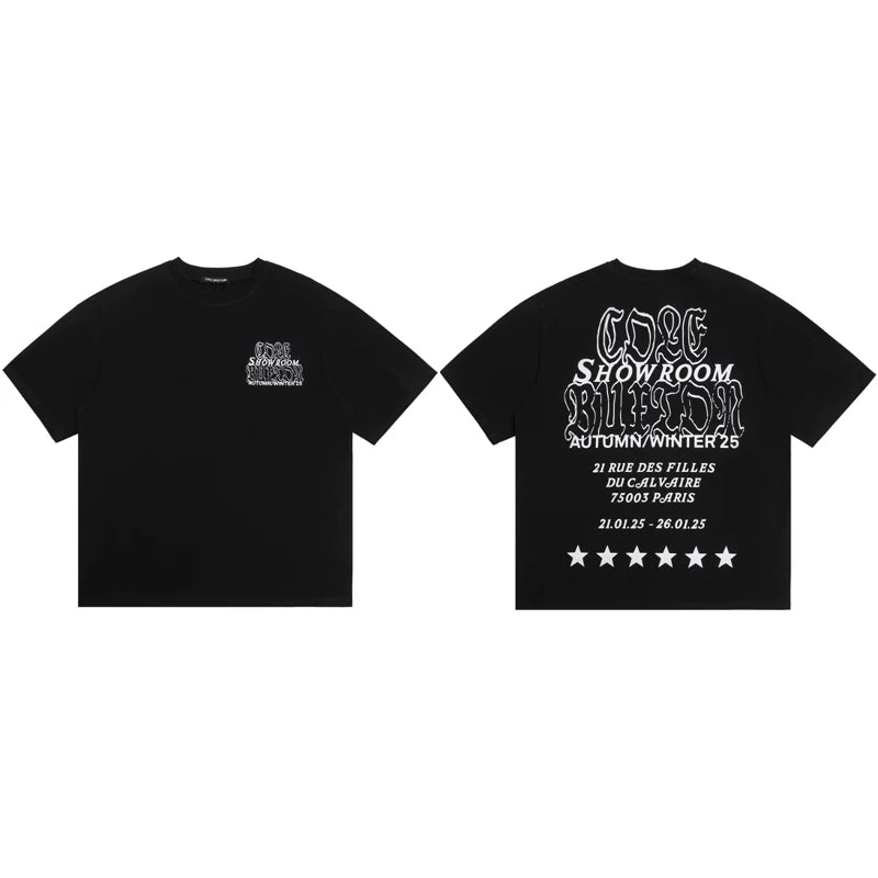 Cole Buxton Black Showroom Runway Graphic T-Shirt