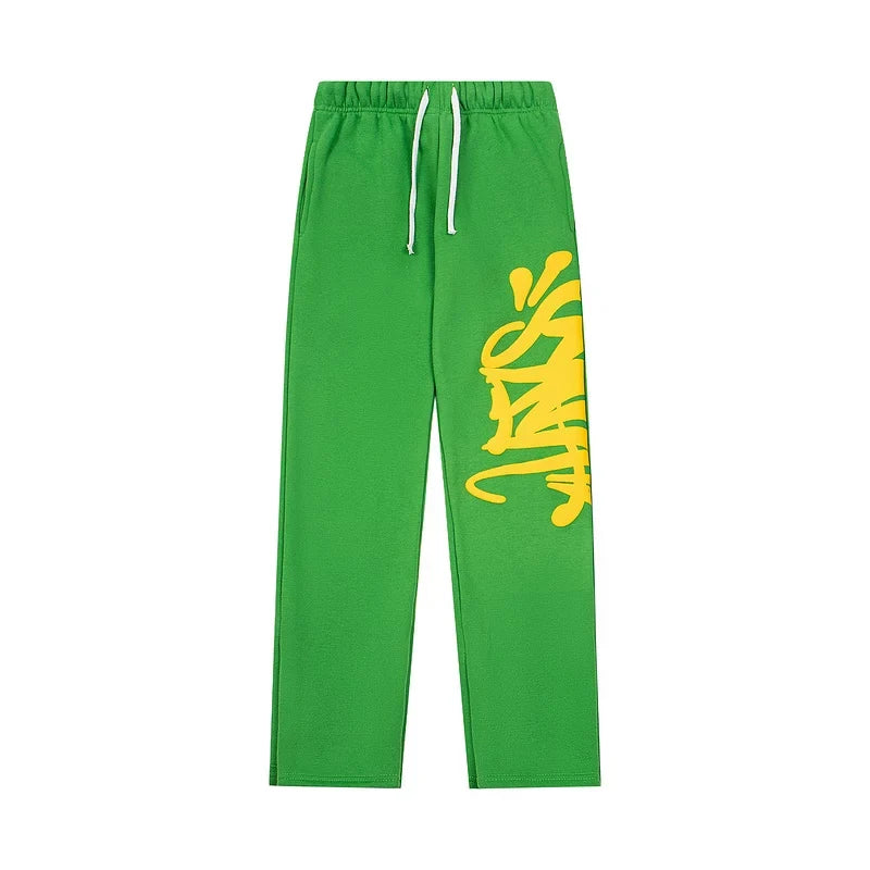 Syna World Statement Street Culture Graphic Sweatpants (Green / Yellow)