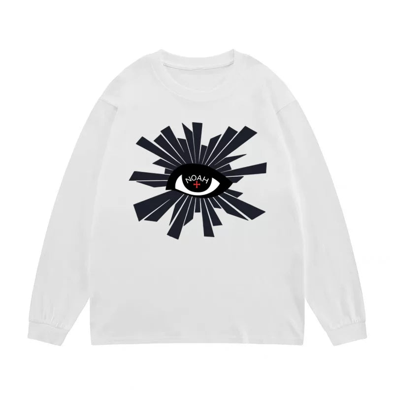 NOAH American heavy-duty loose spring and autumn pure cotton inner T-shirt base shirt round neck couple long sleeved T-shirt for men and women