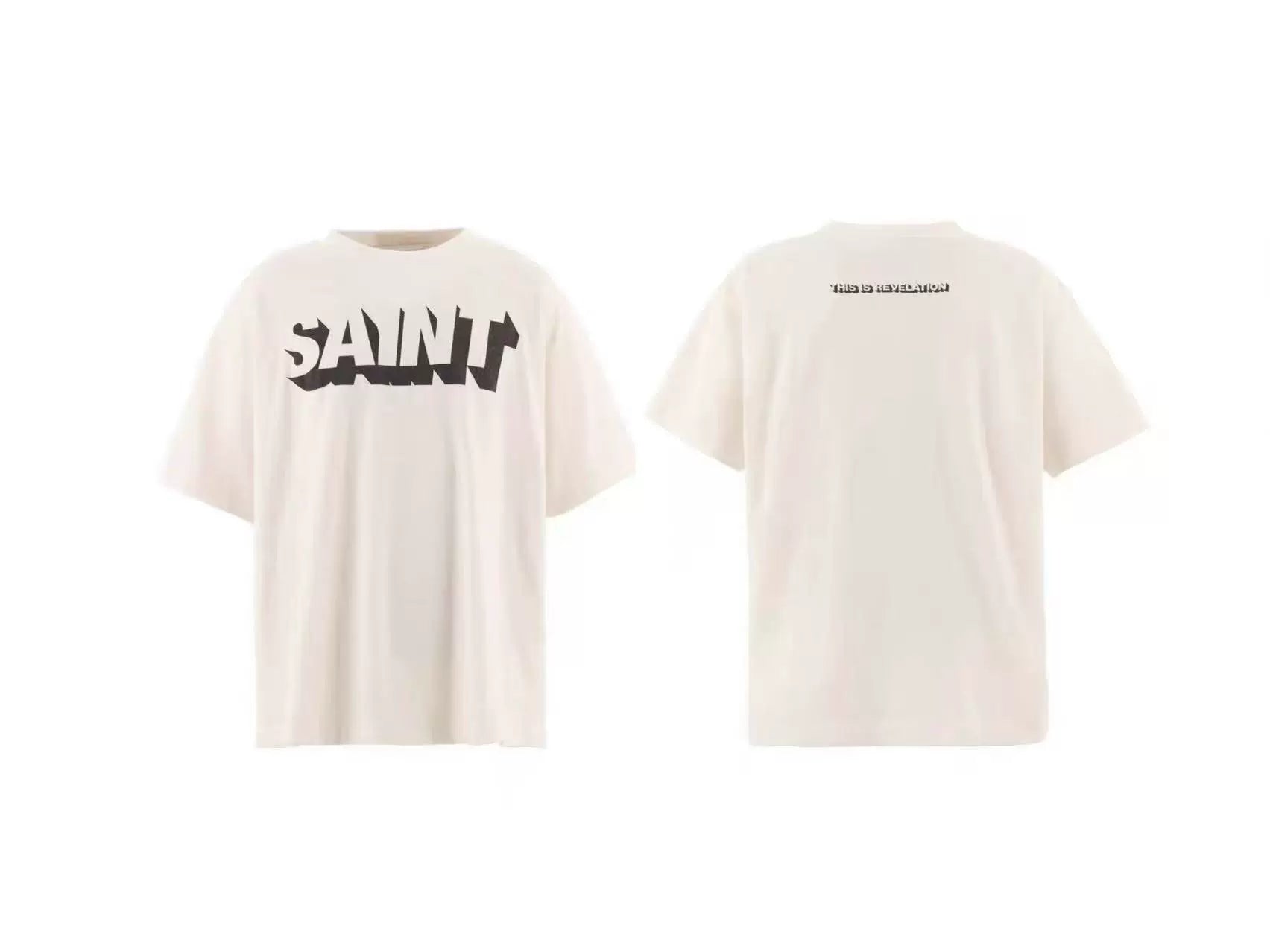 Saint Michael 3D Logo Vintage  T-Shirt - Off-White