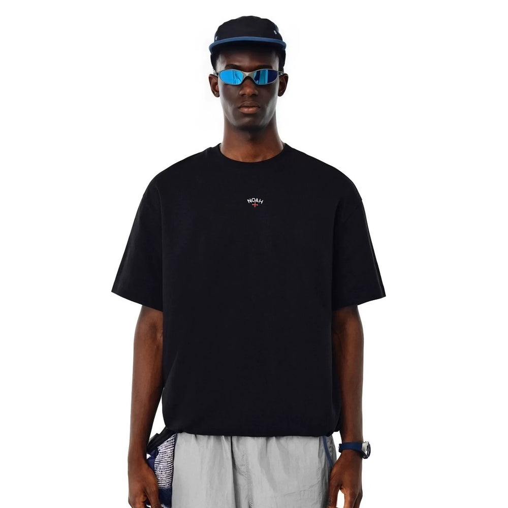 NOAH MARS niche trendy brand chest cross small logo embroidery basic simple pure cotton trendy short sleeved T-shirt for men