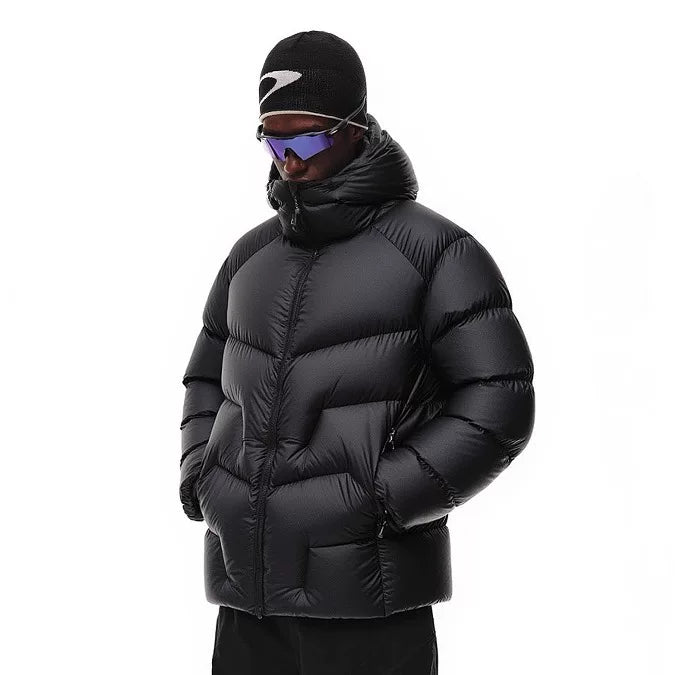 NOAH MARS Lightweight Down Jacket Outdoor Windproof Hoodie 90 White Duck Down Adjustable Closure Pork Rib Coat Coat