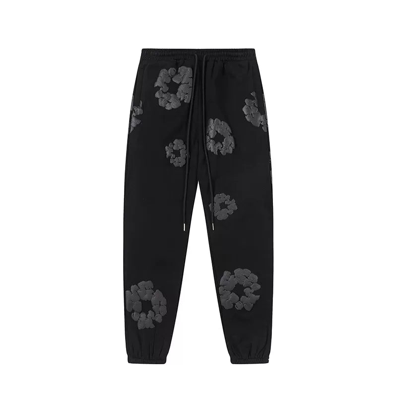 Denim Tears Cotton Wreath Sweatpants - Black/Dark Grey