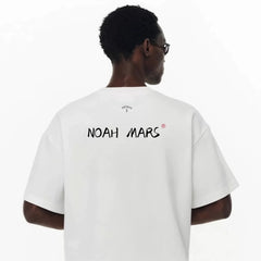NOAH MARS niche fashion brand behind the lightning small logo American casual simple and versatile antibacterial cotton short sleeved T-shirt