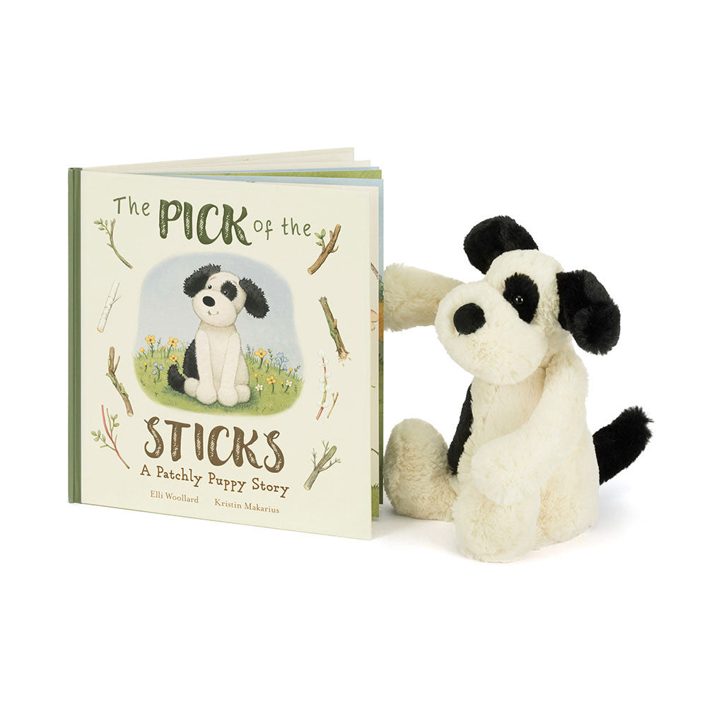 Jollytoy Bashful Black & Cream Puppy